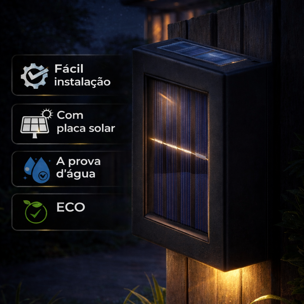 Arandela Solar Slim LED